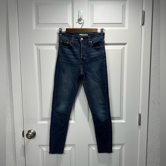 Levi’s High Rise Wedgie Skinny Jeans Blue Women’s Size 26 - Picture 1 of 10